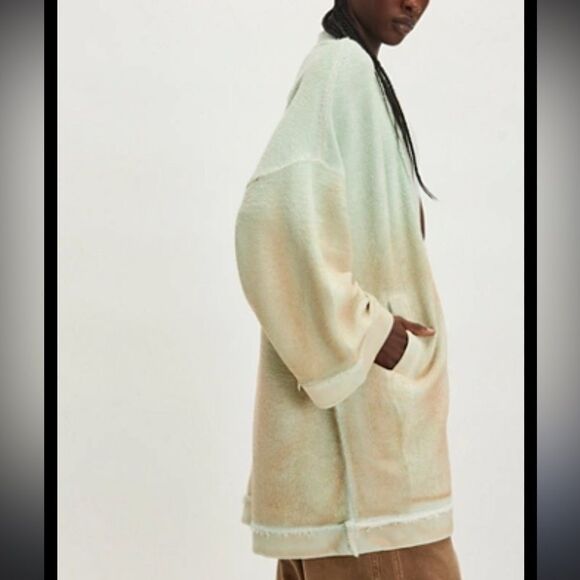 Free People Tops - Free People Lola Sweatshirt Cardi in Spa Combo NWOT